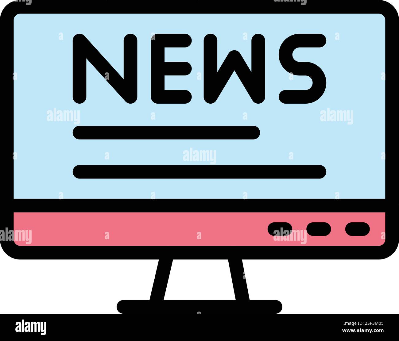 Illustrazione del design dell'icona del vettore di notizie Illustrazione Vettoriale