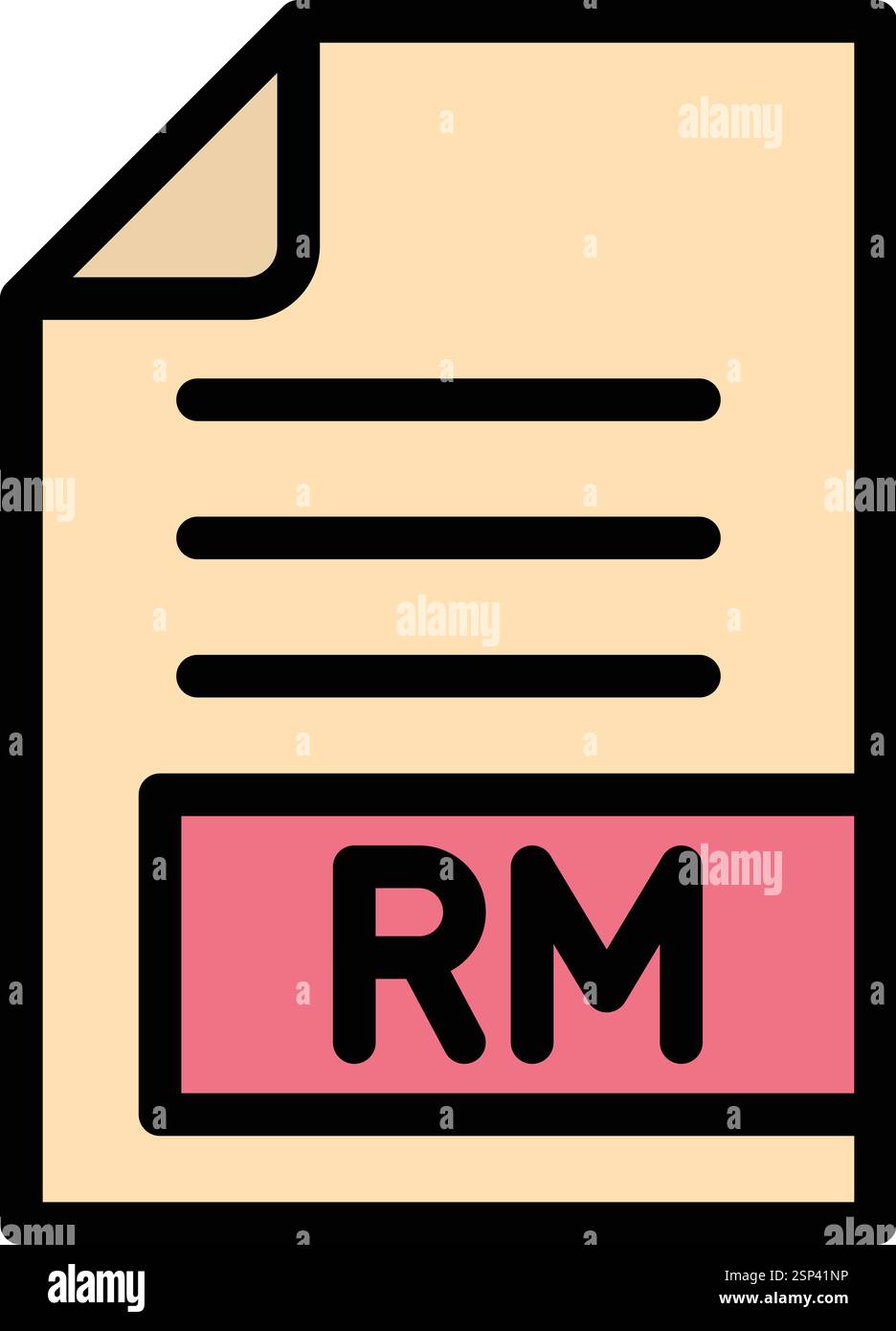 Illustrazione della progettazione dell'icona del vettore RM Illustrazione Vettoriale
