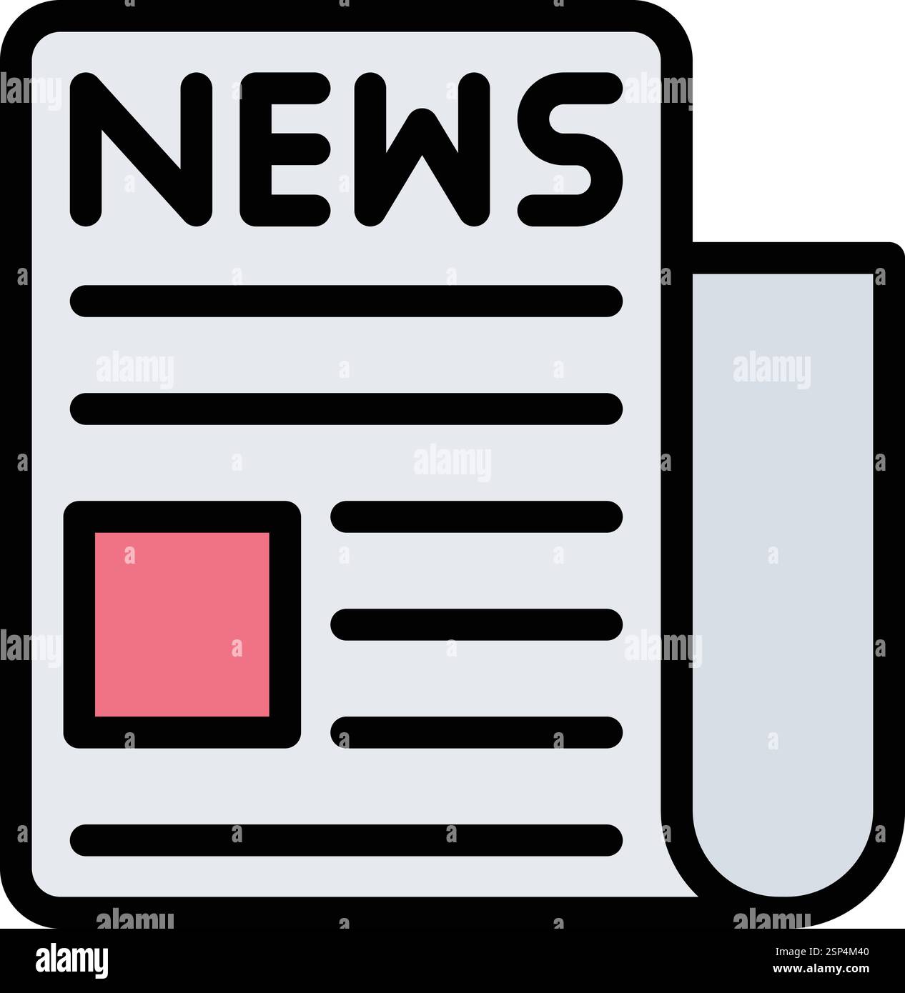 Illustrazione della progettazione dell'icona del vettore di giornali Illustrazione Vettoriale