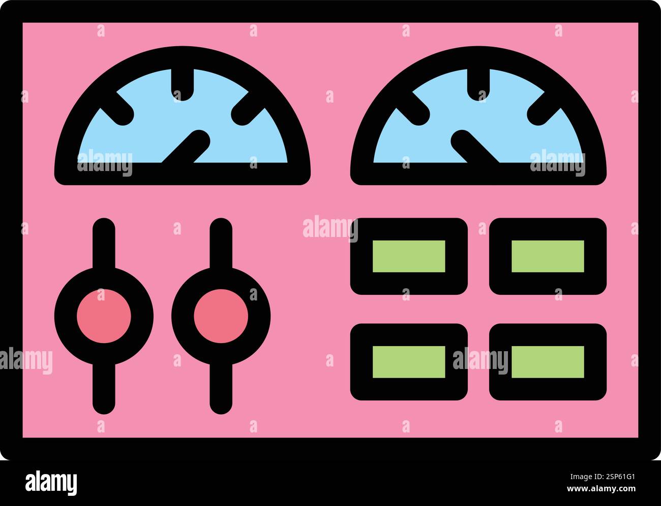 Illustrazione di progettazione dell'icona vettoriale del pannello di controllo Illustrazione Vettoriale
