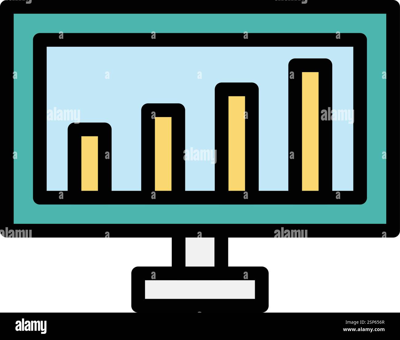 Illustrazione di progetto dell'icona del vettore di analisi Illustrazione Vettoriale