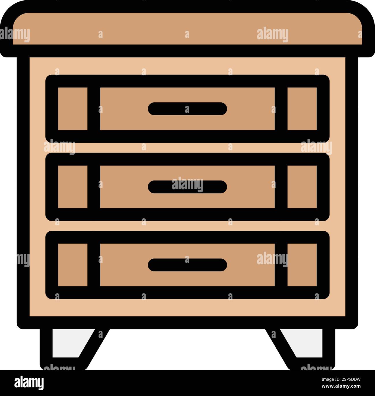 Illustrazione della progettazione dell'icona del vettore dei cassetti Illustrazione Vettoriale