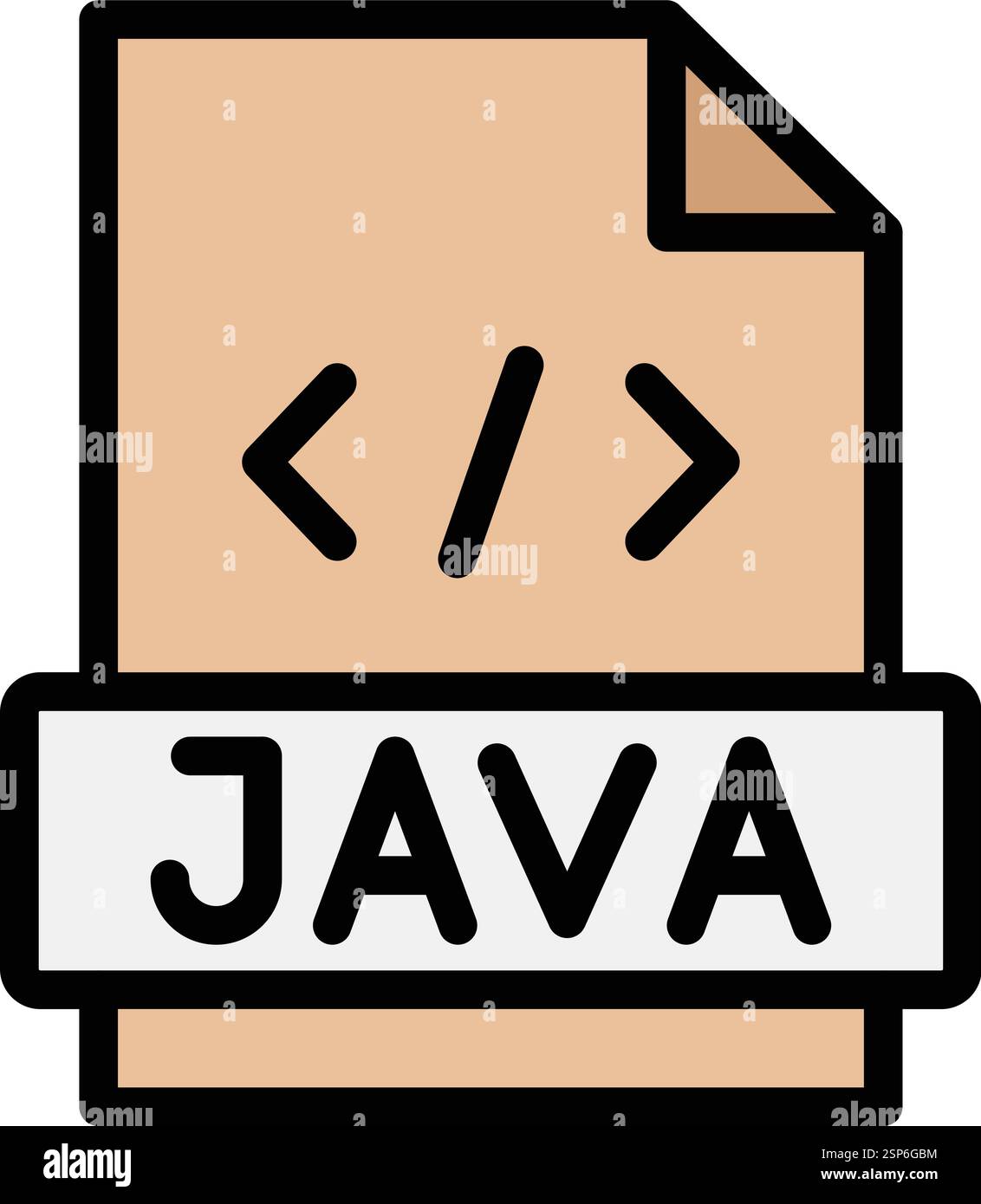 Illustrazione della progettazione dell'icona del vettore Java Illustrazione Vettoriale