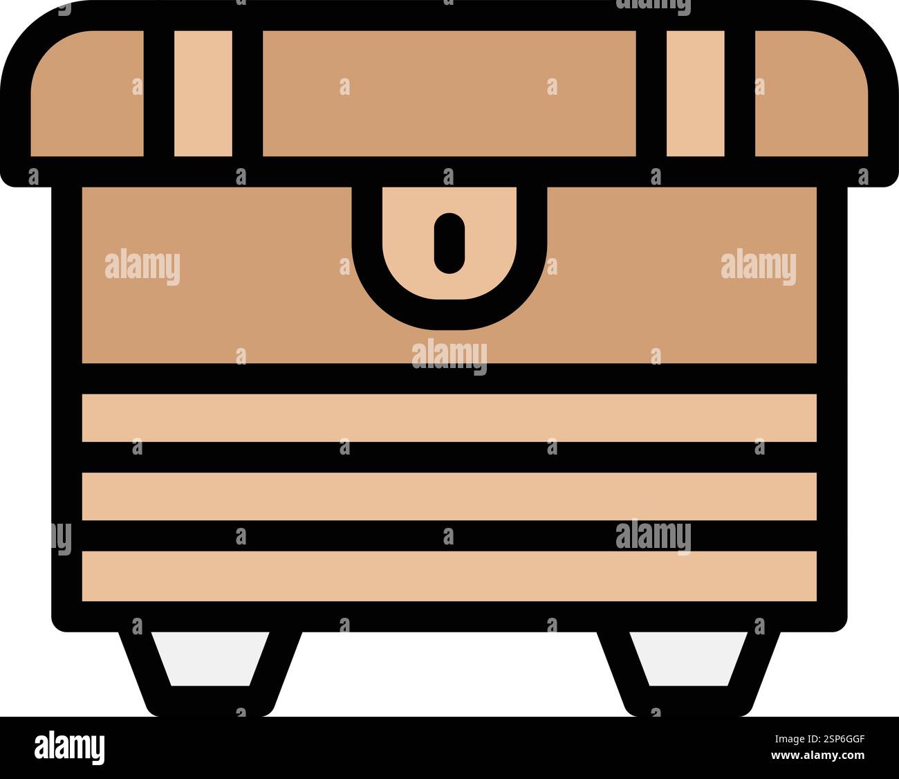 Illustrazione di progettazione dell'icona del vettore del contenitore del tesoro Illustrazione Vettoriale