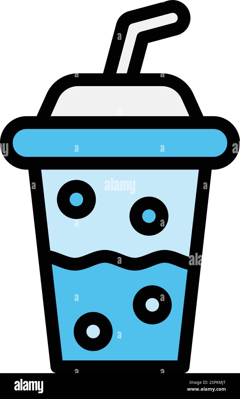Illustrazione di progettazione dell'icona vettoriale della coppa in plastica Illustrazione Vettoriale