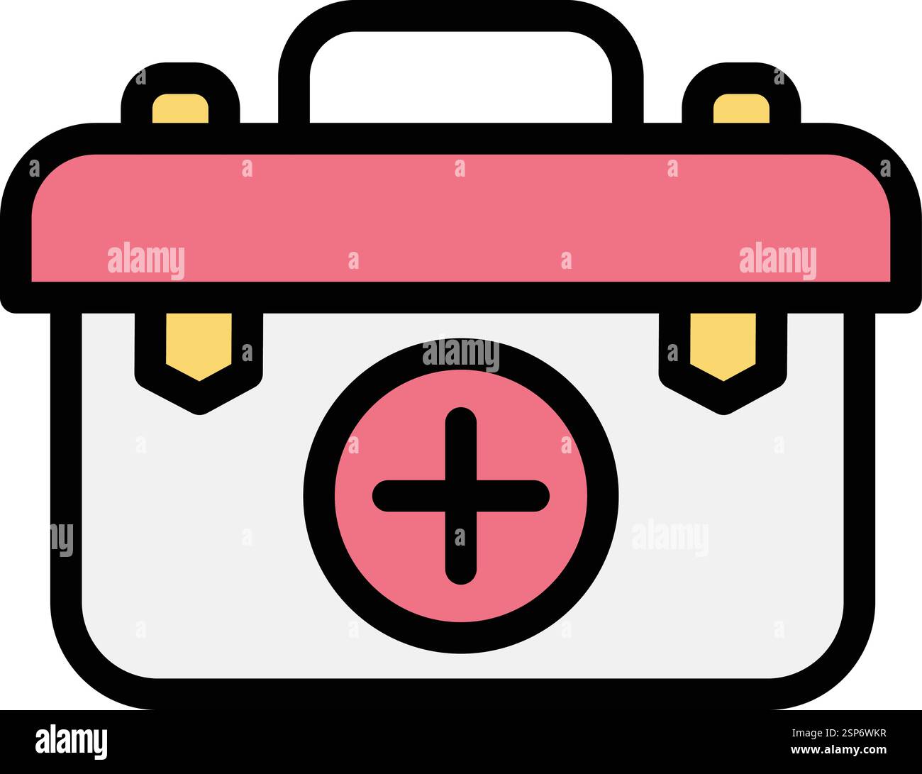 Illustrazione del design dell'icona vettoriale della cassetta di pronto soccorso Illustrazione Vettoriale