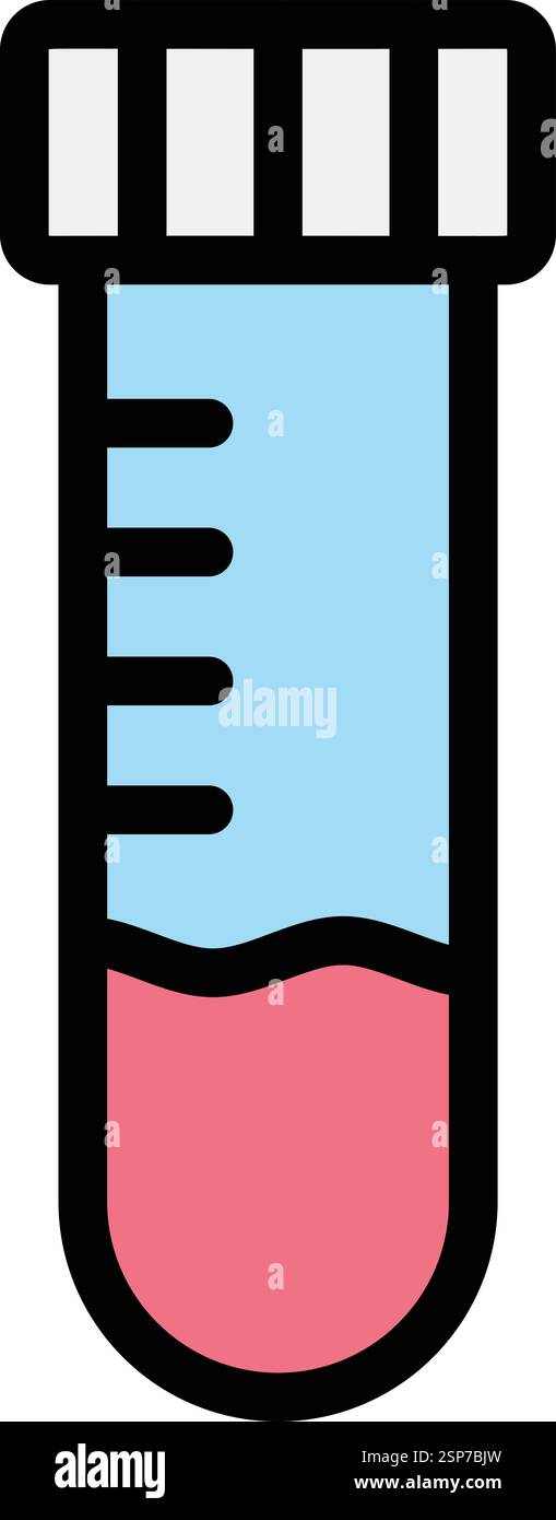 Illustrazione di progettazione dell'icona del vettore del tubo di test Illustrazione Vettoriale