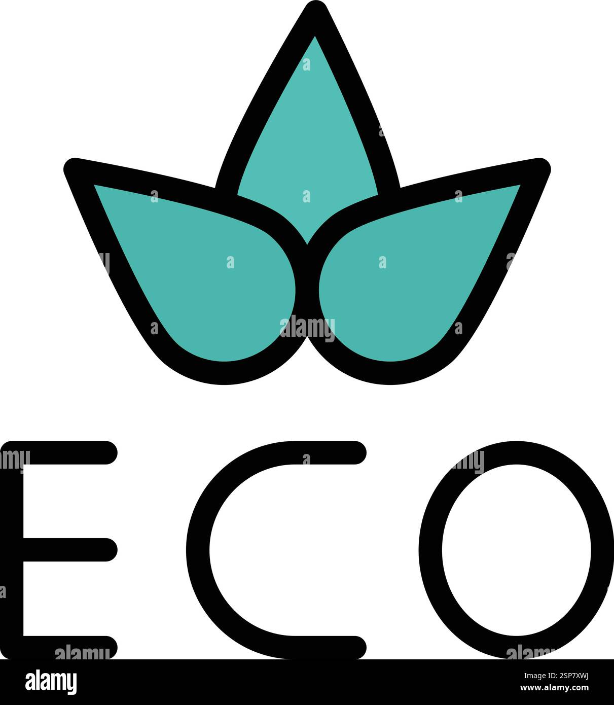 Illustrazione del design dell'icona del vettore ECO Illustrazione Vettoriale