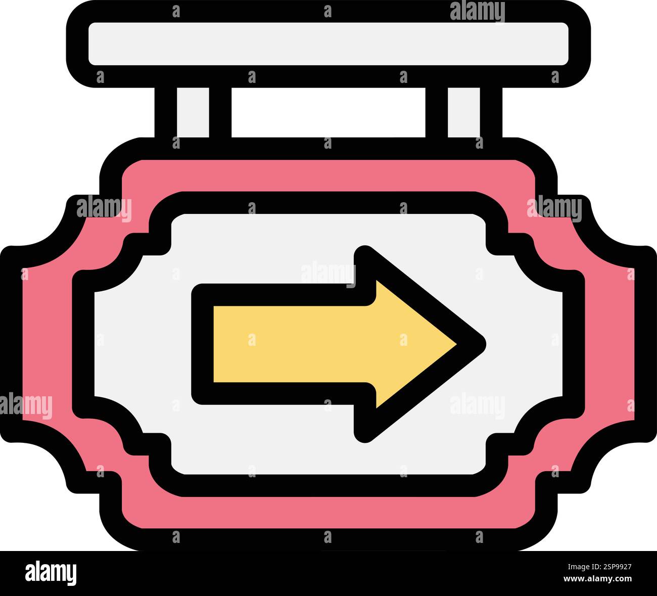 Illustrazione del disegno dell'icona del vettore del segnale di reparto Illustrazione Vettoriale