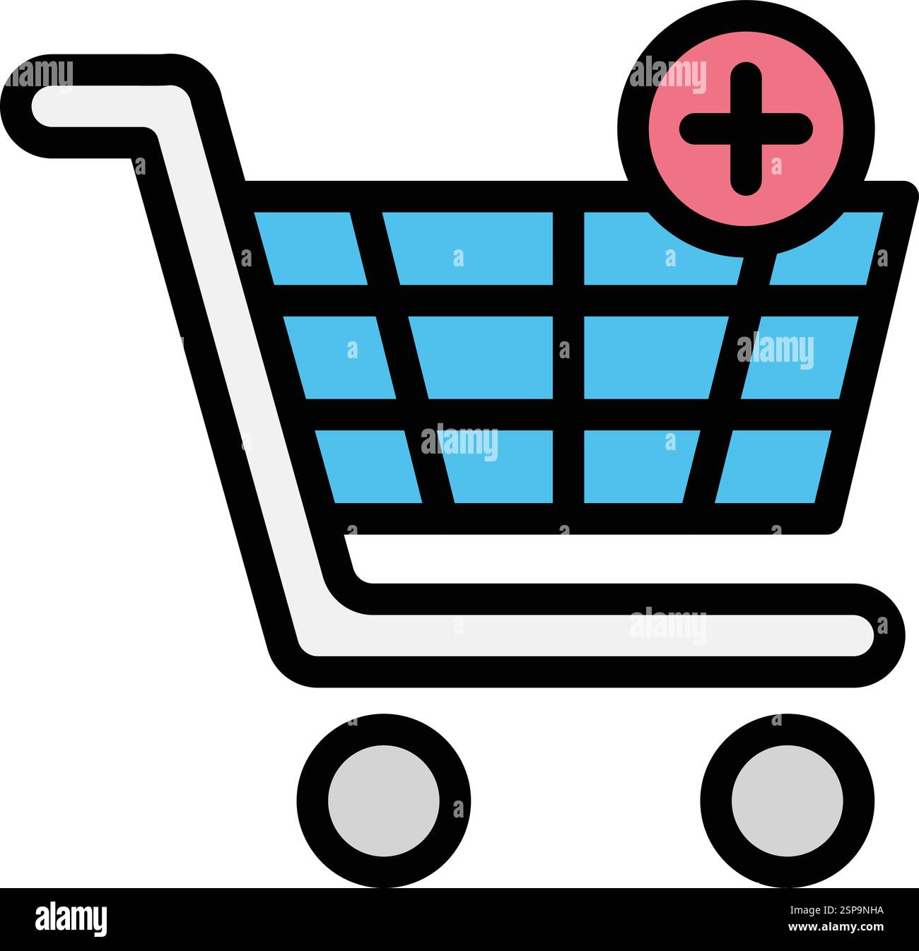 Aggiungi al carrello icona vettore illustrazione di progetto Illustrazione Vettoriale