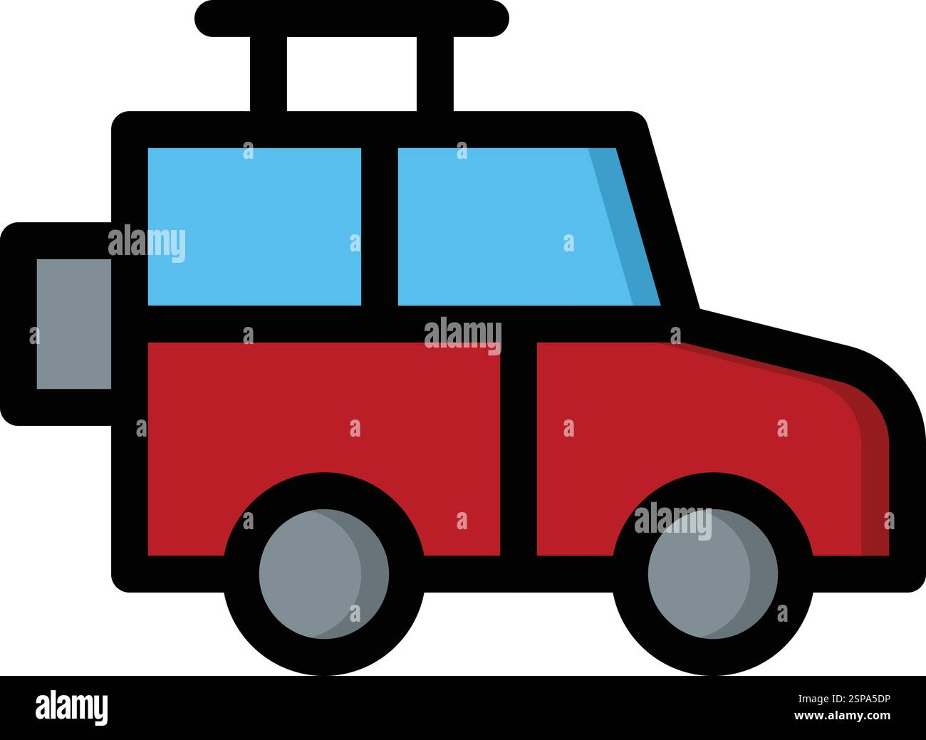Illustrazione del design dell'icona Jeep Vector Illustrazione Vettoriale