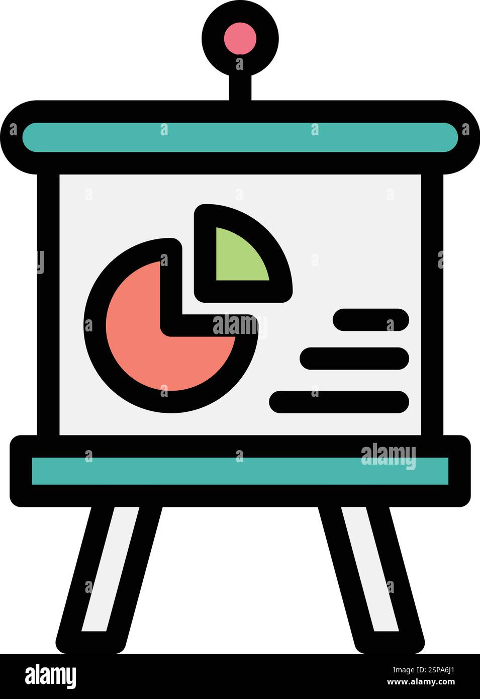 Illustrazione di progettazione dell'icona del vettore di presentazione Illustrazione Vettoriale
