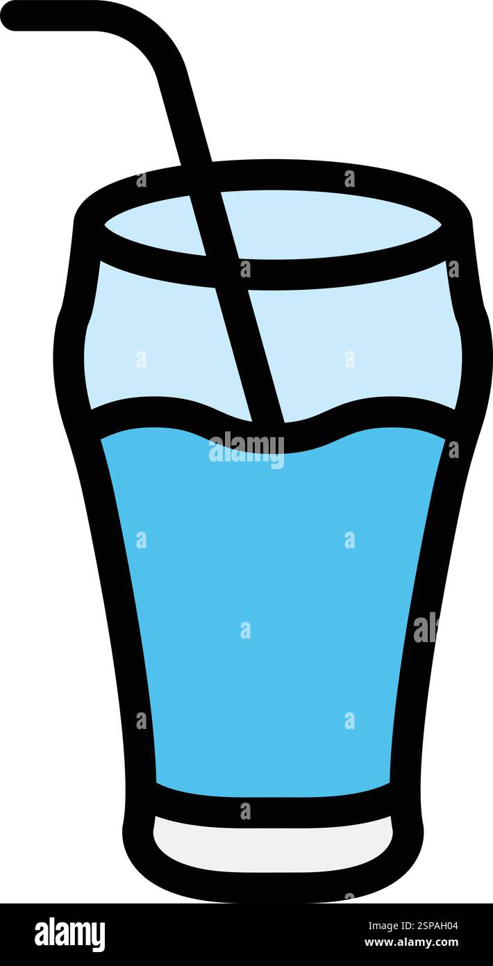 Illustrazione di progettazione dell'icona Vector della bevanda fredda Illustrazione Vettoriale