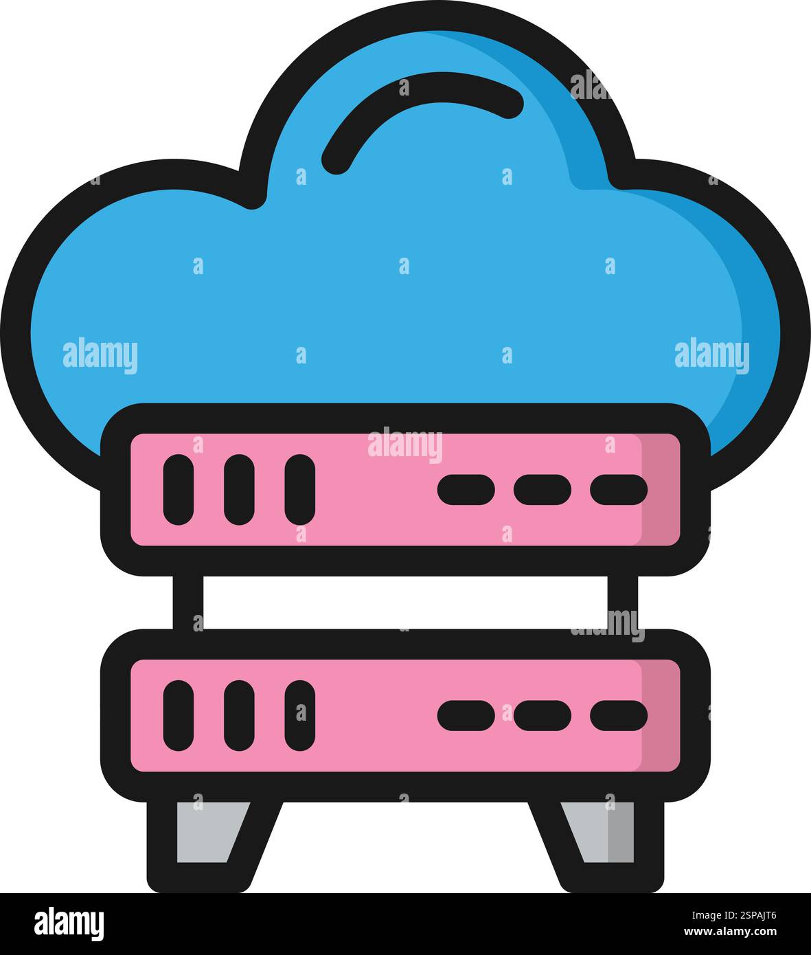 Illustrazione della progettazione dell'icona Server Storage Vector Illustrazione Vettoriale