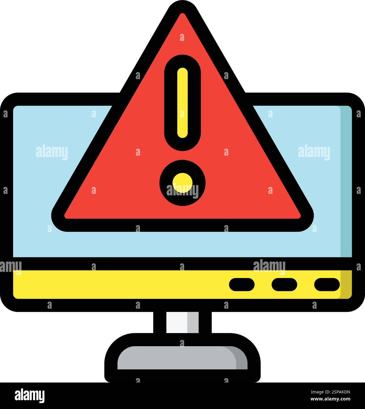 Illustrazione del disegno dell'icona del vettore di pericolo Illustrazione Vettoriale