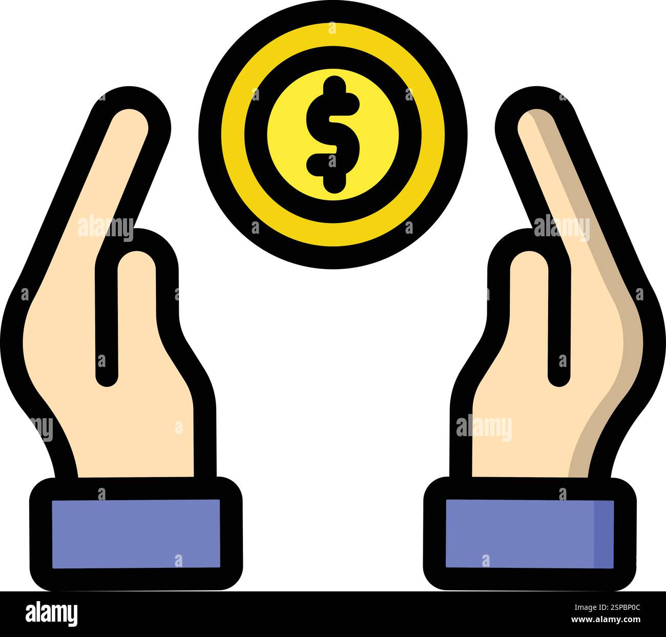 Illustrazione di progettazione dell'icona del vettore monetario Illustrazione Vettoriale