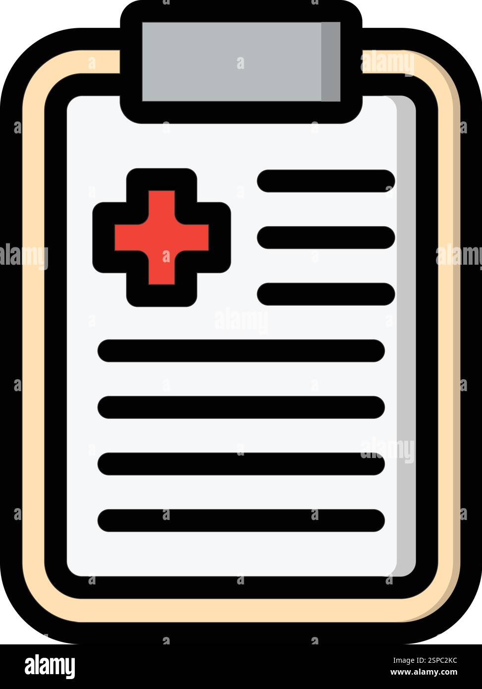 Illustrazione del progetto dell'icona del vettore di report medico Illustrazione Vettoriale