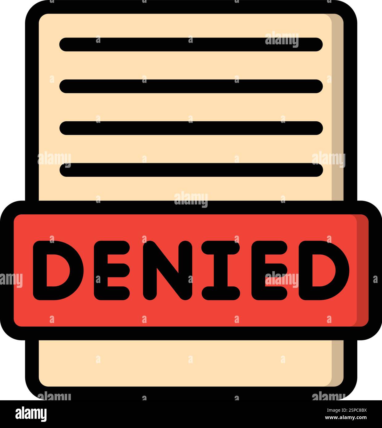 Illustrazione disegno icona vettore negata Illustrazione Vettoriale