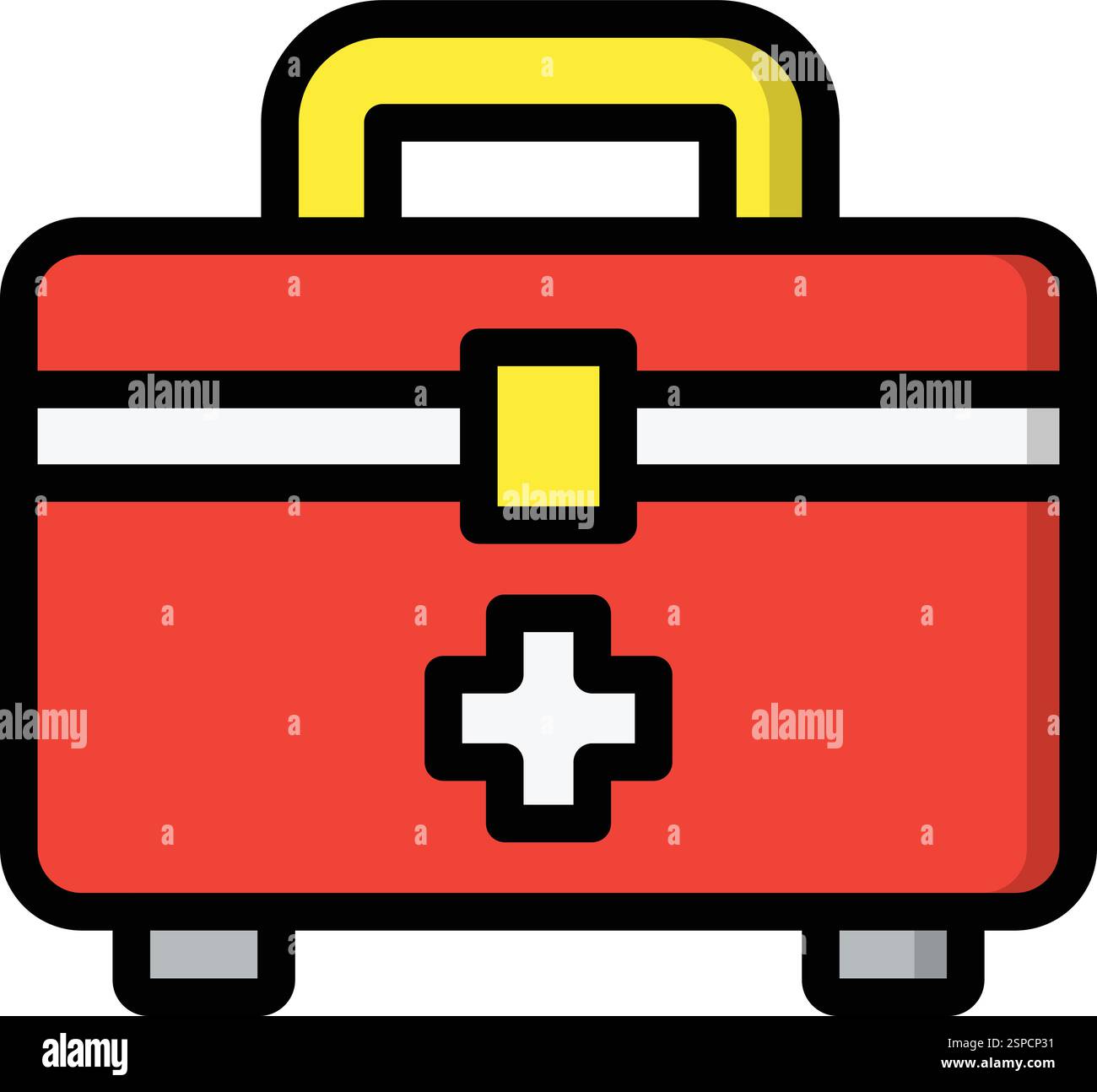 Illustrazione del design dell'icona del vettore del kit di emergenza Illustrazione Vettoriale