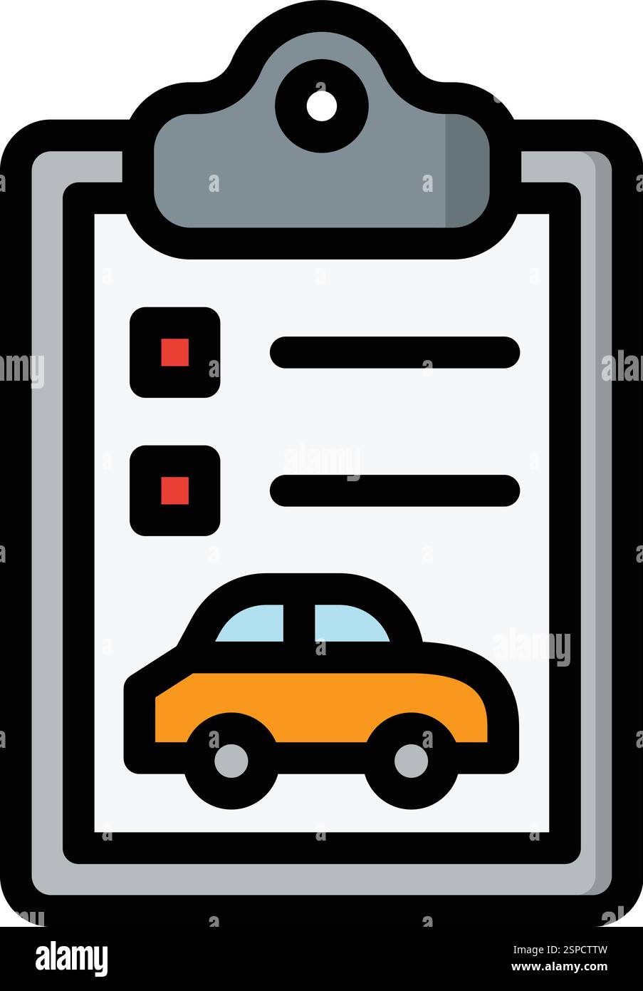 Illustrazione del progetto dell'icona del vettore del report CAR Illustrazione Vettoriale