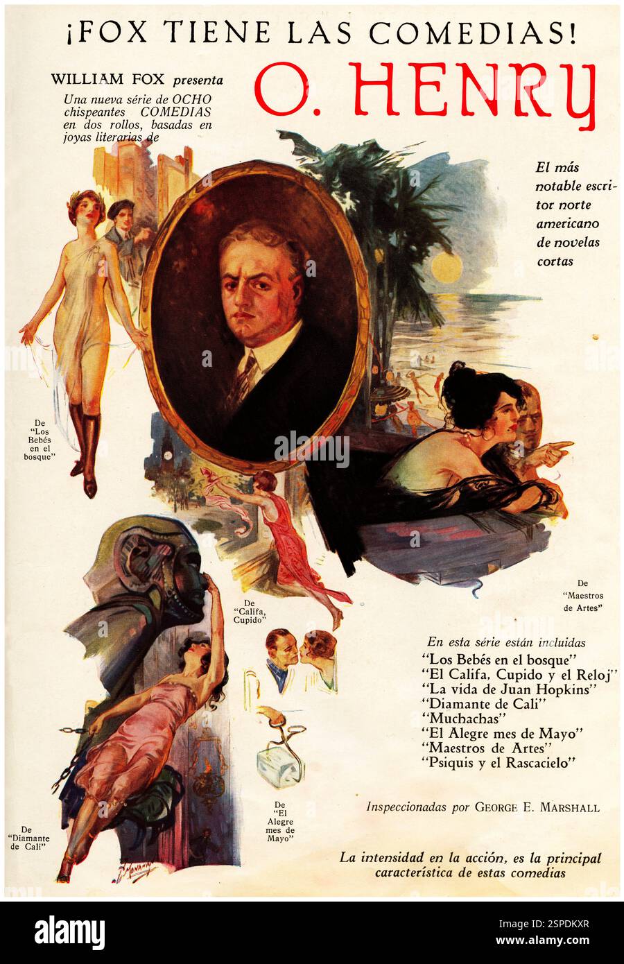 Publicidad. Anuncio de la película O. Henry, producida por William Fox (1872-1952), regista de cine norteamericano de origen húngaro. Año 1926. Foto Stock