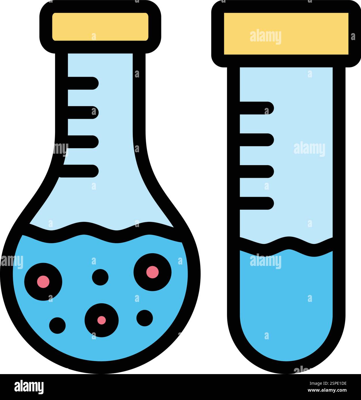 Illustrazione di progettazione dell'icona del vettore di prova di laboratorio Illustrazione Vettoriale