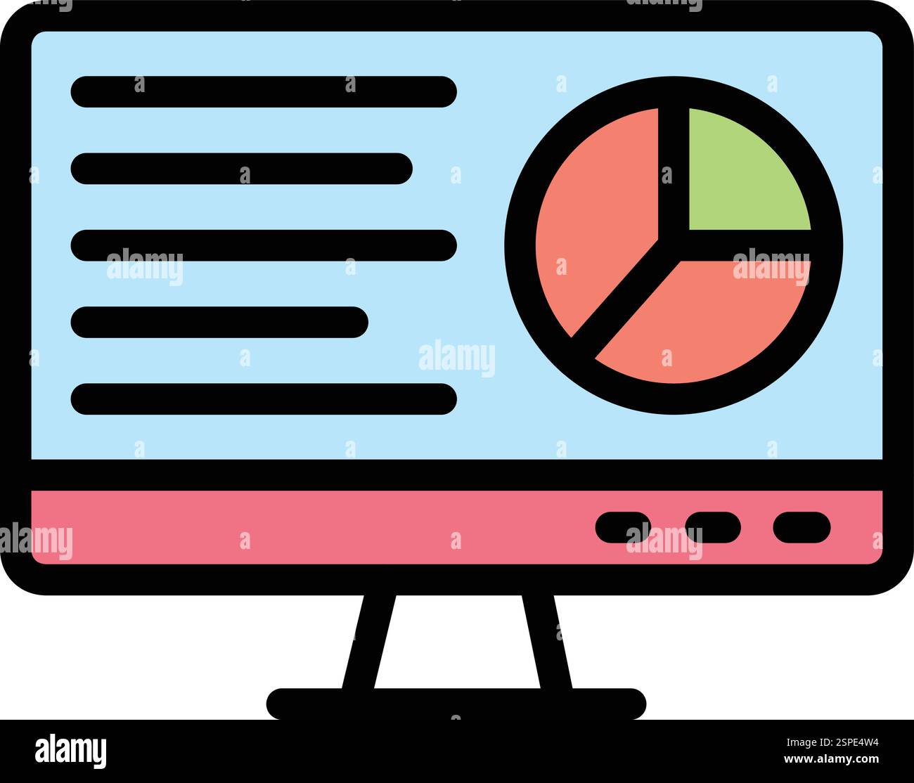 Illustrazione del progetto dell'icona del vettore del report aziendale Illustrazione Vettoriale