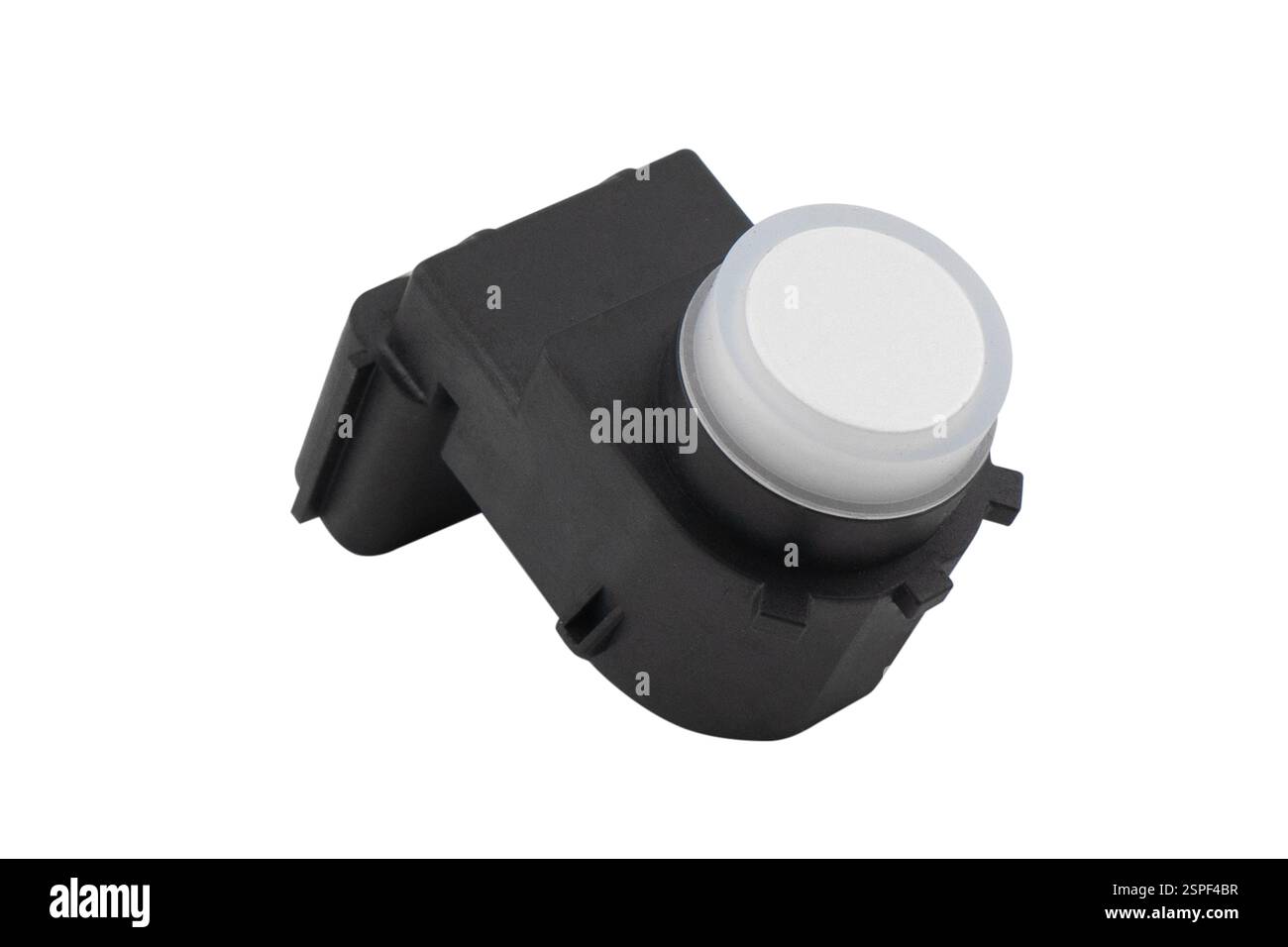 Radar da parcheggio isolato su sfondo bianco. Sensore parcheggio auto. Sensore del parcheggio automatico isolato Foto Stock