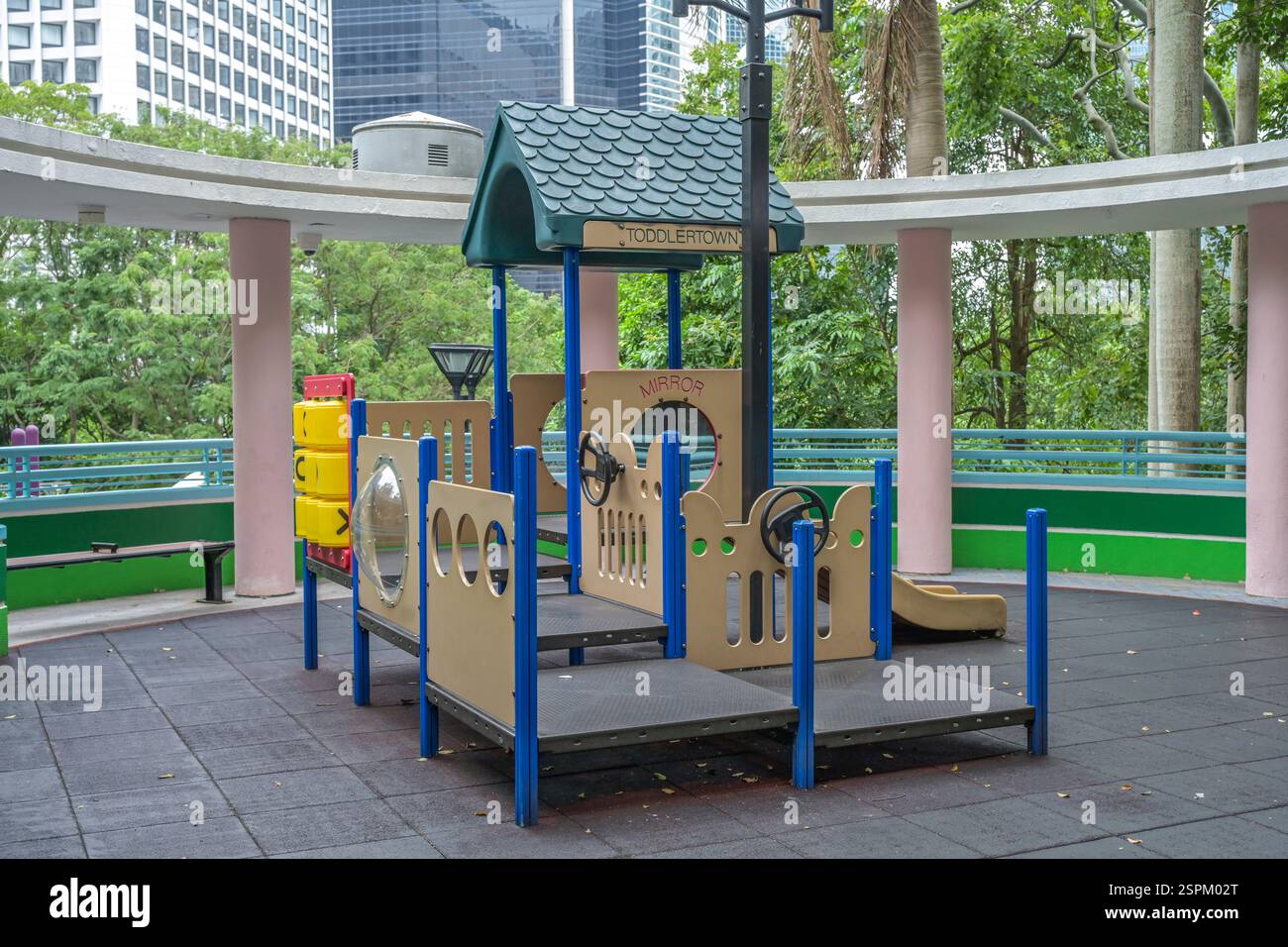 Spielplatz, Hong Kong Park, Cotton Street, Central, Hong Kong, Volksrepublik Cina Foto Stock
