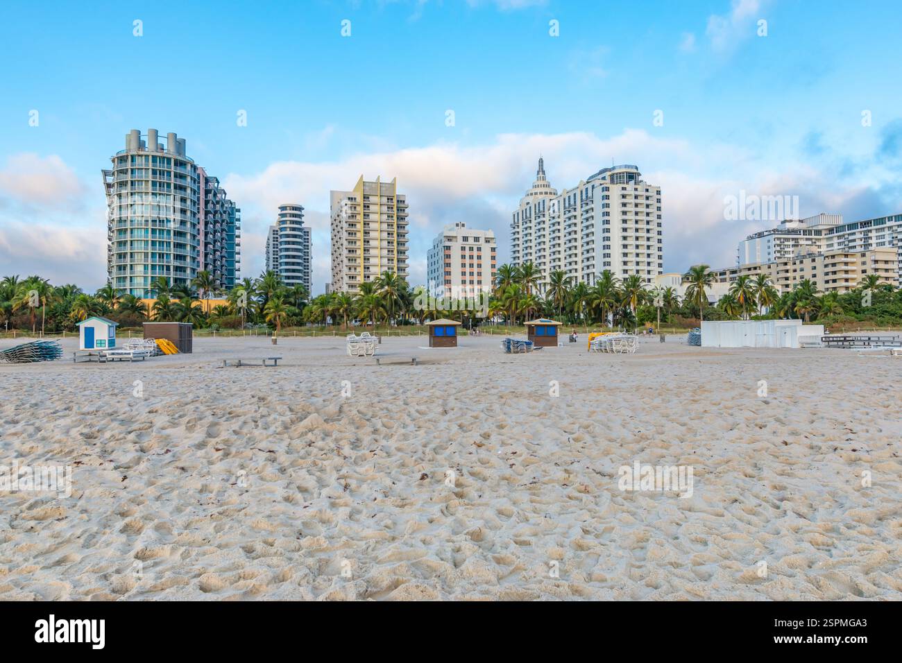 I grattacieli di Miami Beach a Beach, Florida. Foto Stock