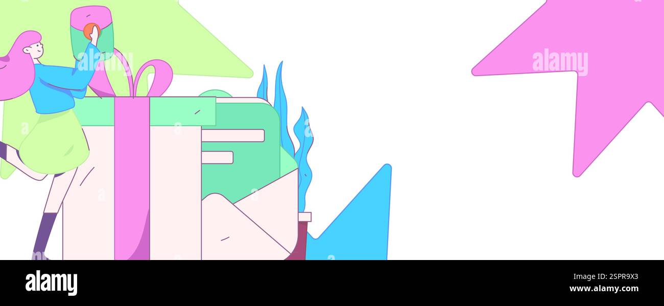 Persone che fanno shopping durante le festività che fanno acquisti online shopping online operazione di concetto vettoriale piatto illustrazione disegnata a mano Illustrazione Vettoriale