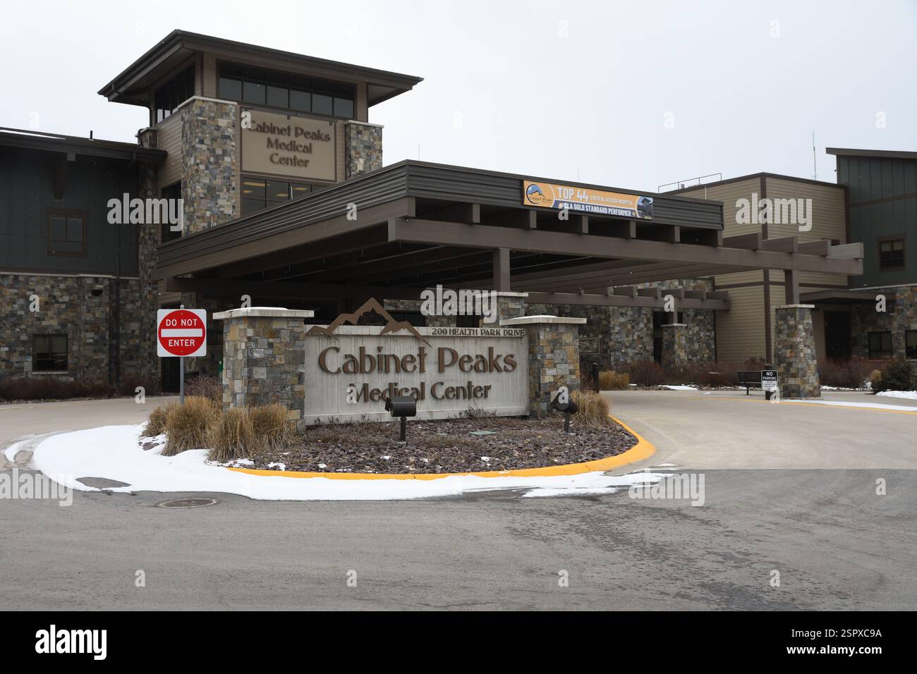 Cabinet Peaks Medical Center, un ospedale rurale nella città di Libby nella contea di Lincoln, nel nord-ovest del Montana. Foto Stock