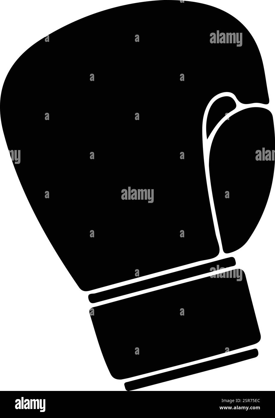 Icona dei guanti da boxe su sfondo bianco illustrazione vettoriale. Illustrazione vettoriale. Illustrazione Vettoriale