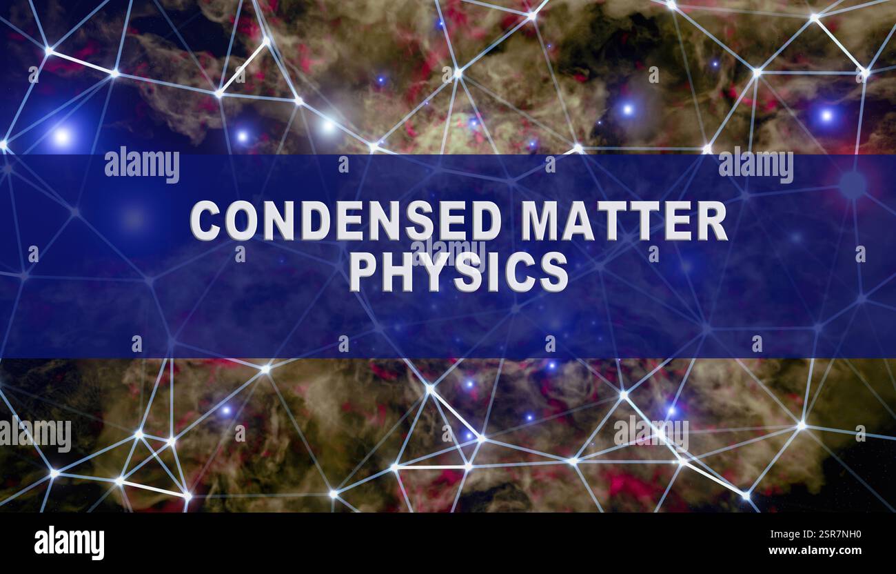 La fisica della materia condensata analizza le proprietà dei materiali, inclusi i progressi nei materiali 2D come il grafene e il TMDS. Foto Stock