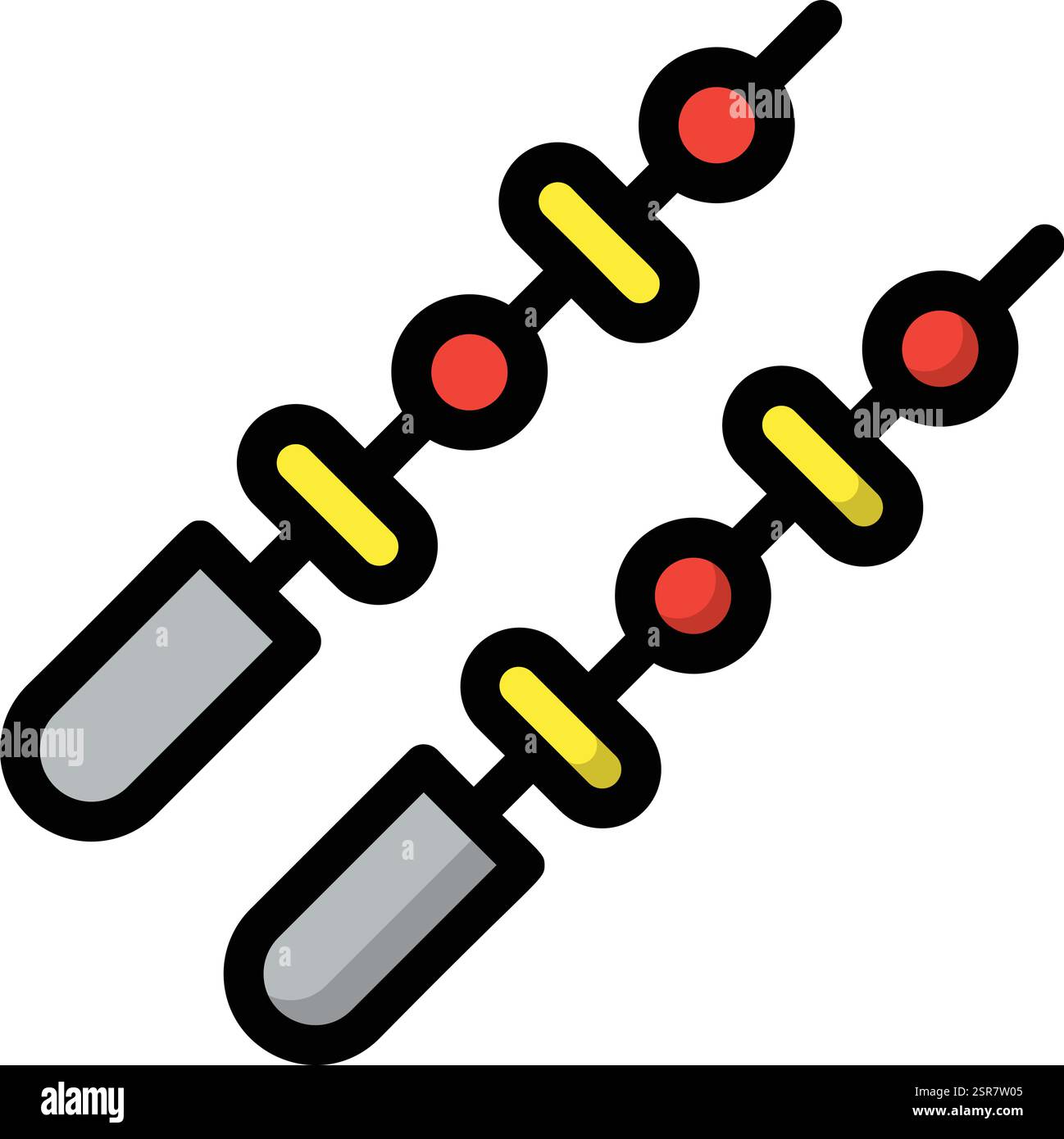 Illustrazione di progettazione dell'icona del vettore kebab Illustrazione Vettoriale