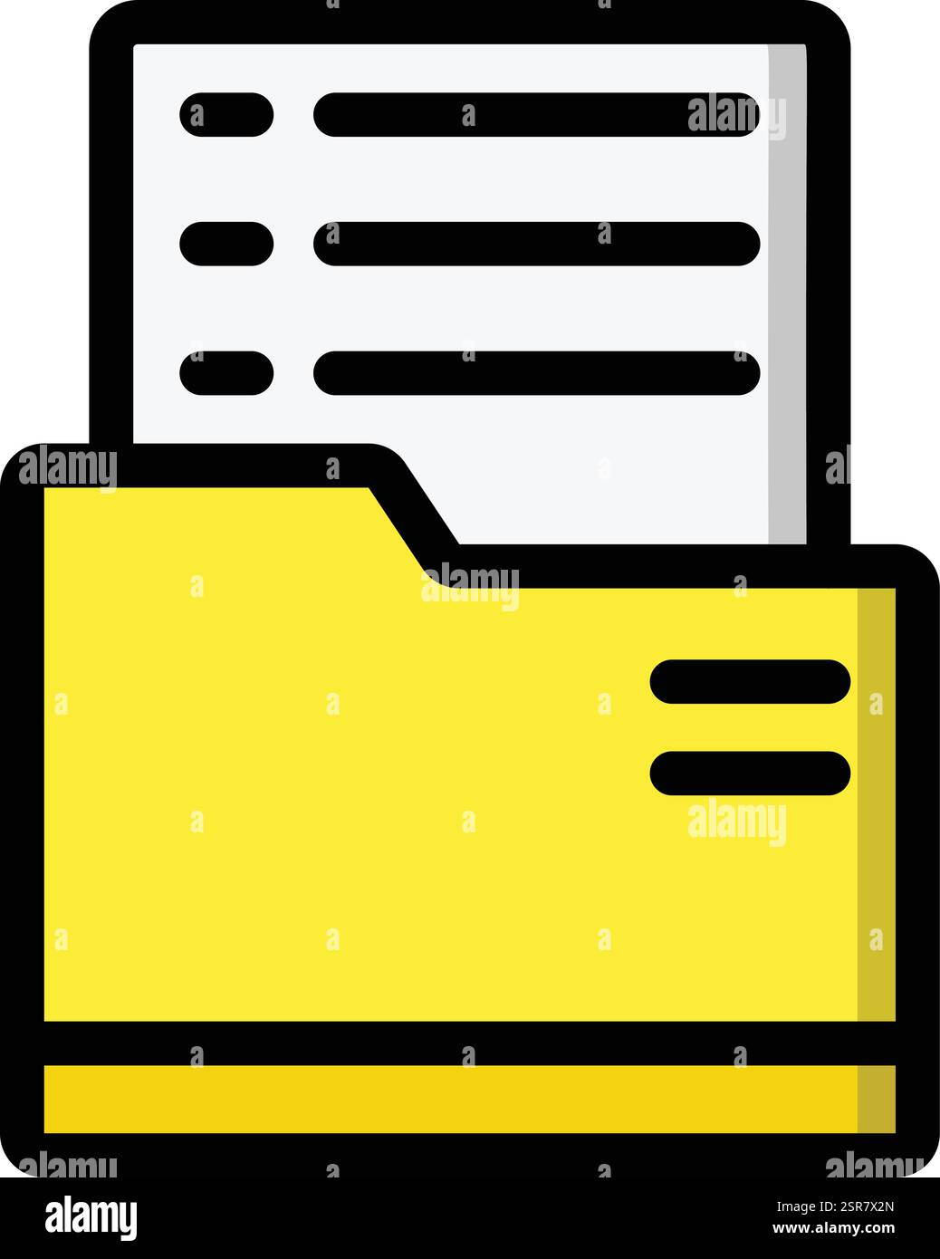 Illustrazione di progettazione dell'icona del vettore dossier Illustrazione Vettoriale