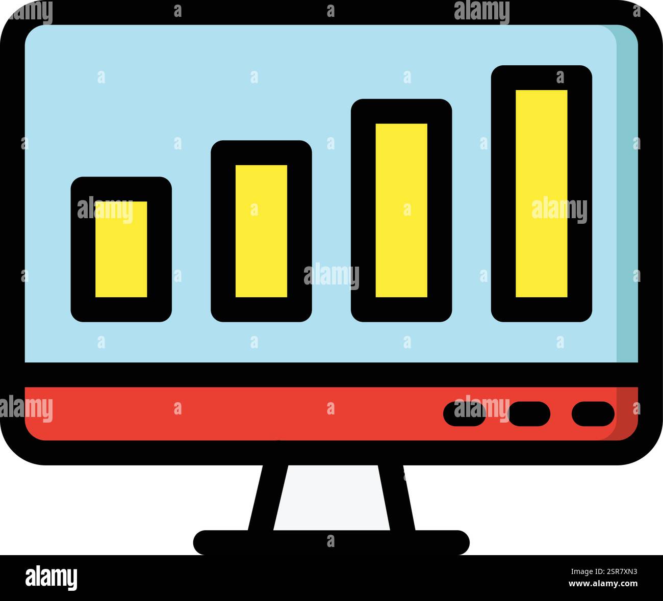 Illustrazione di progettazione dell'icona del vettore statistico Illustrazione Vettoriale
