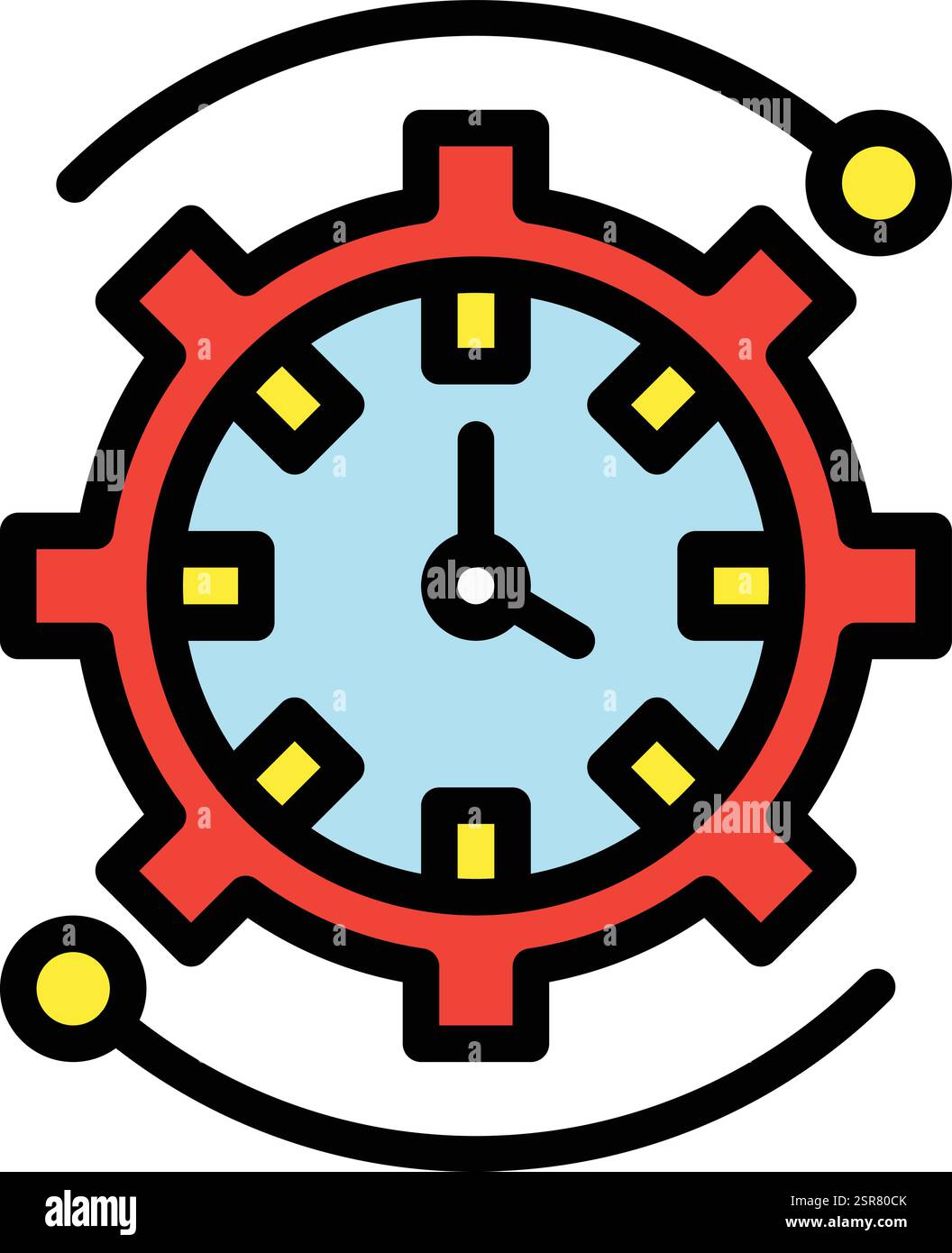 Illustrazione di progettazione dell'icona del vettore di gestione del tempo Illustrazione Vettoriale