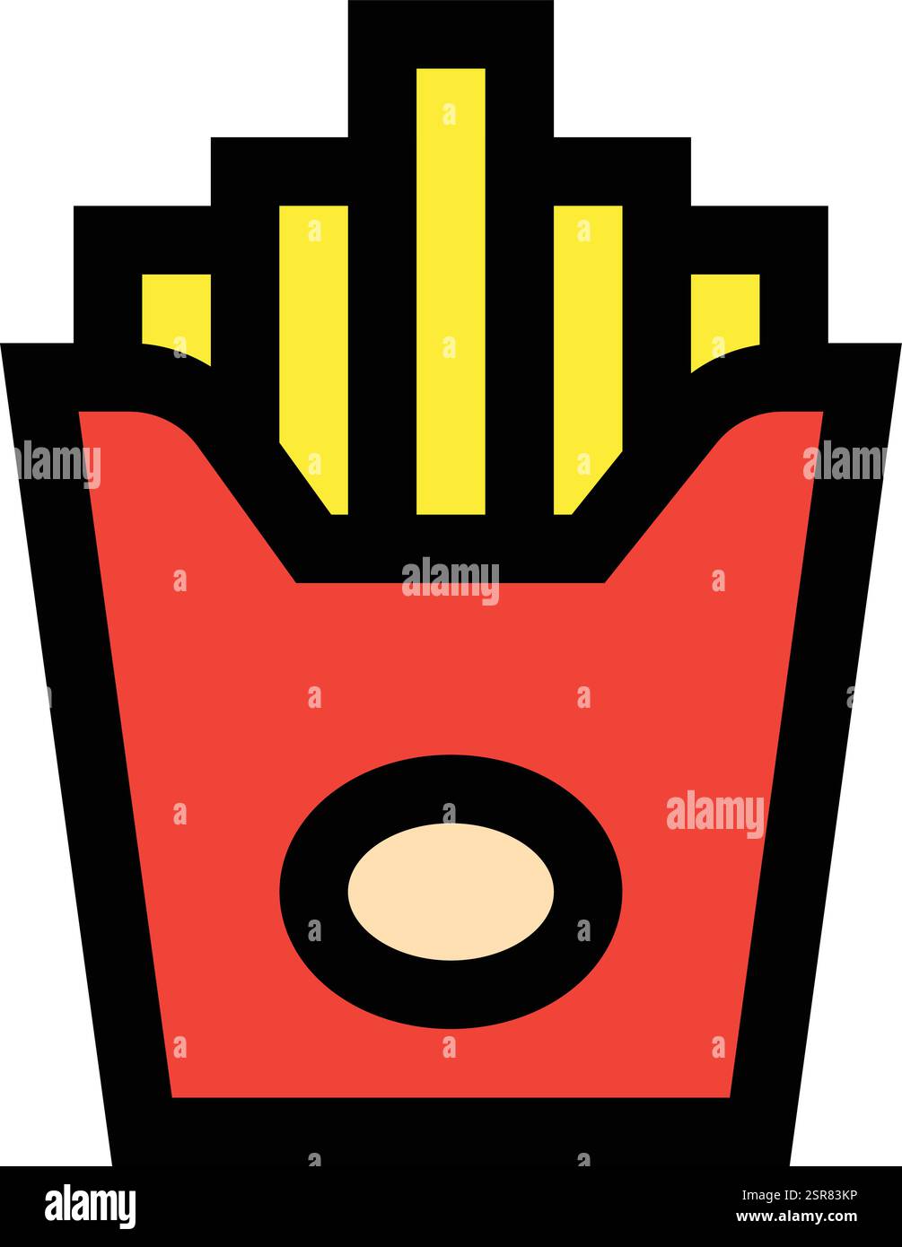 Illustrazione del design dell'icona French Fries Vector Illustrazione Vettoriale