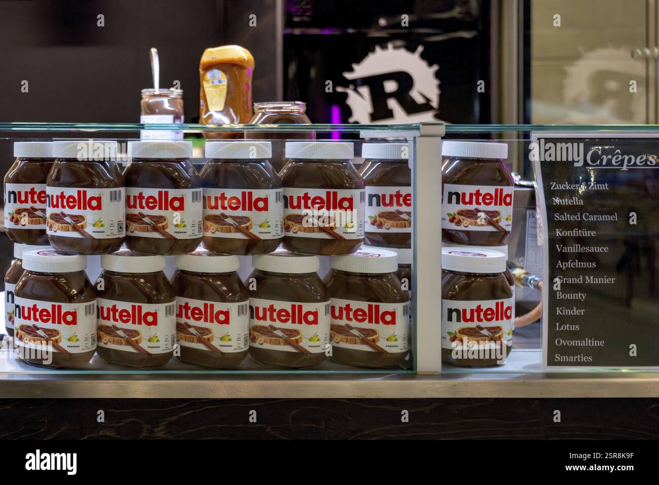 Barattoli di Nutella Foto Stock