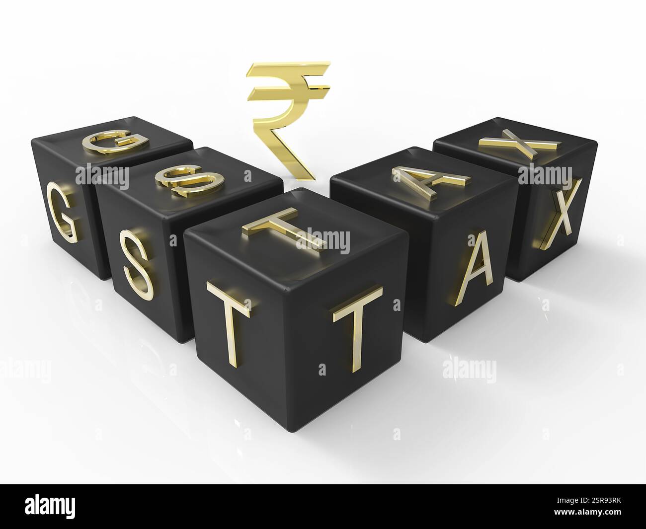 Imposta GST sul cubo, India, Asia Foto Stock