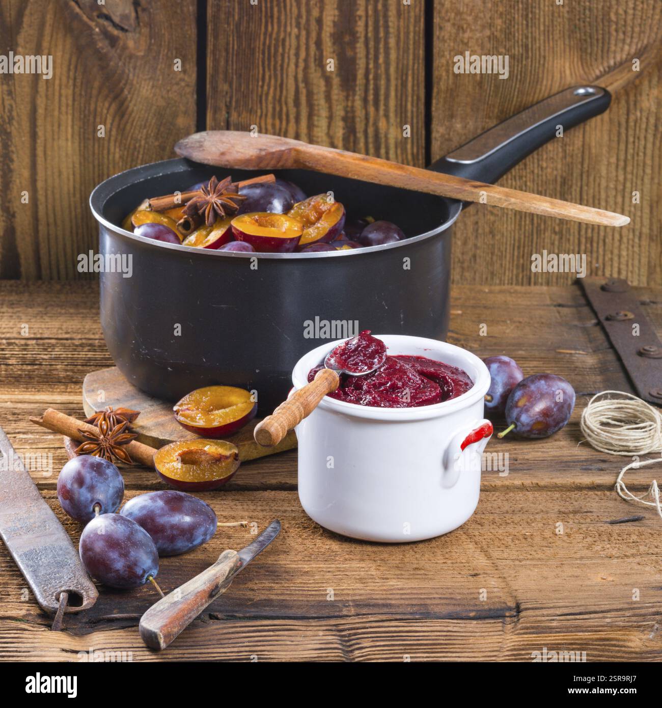 Purea di prugna Foto Stock