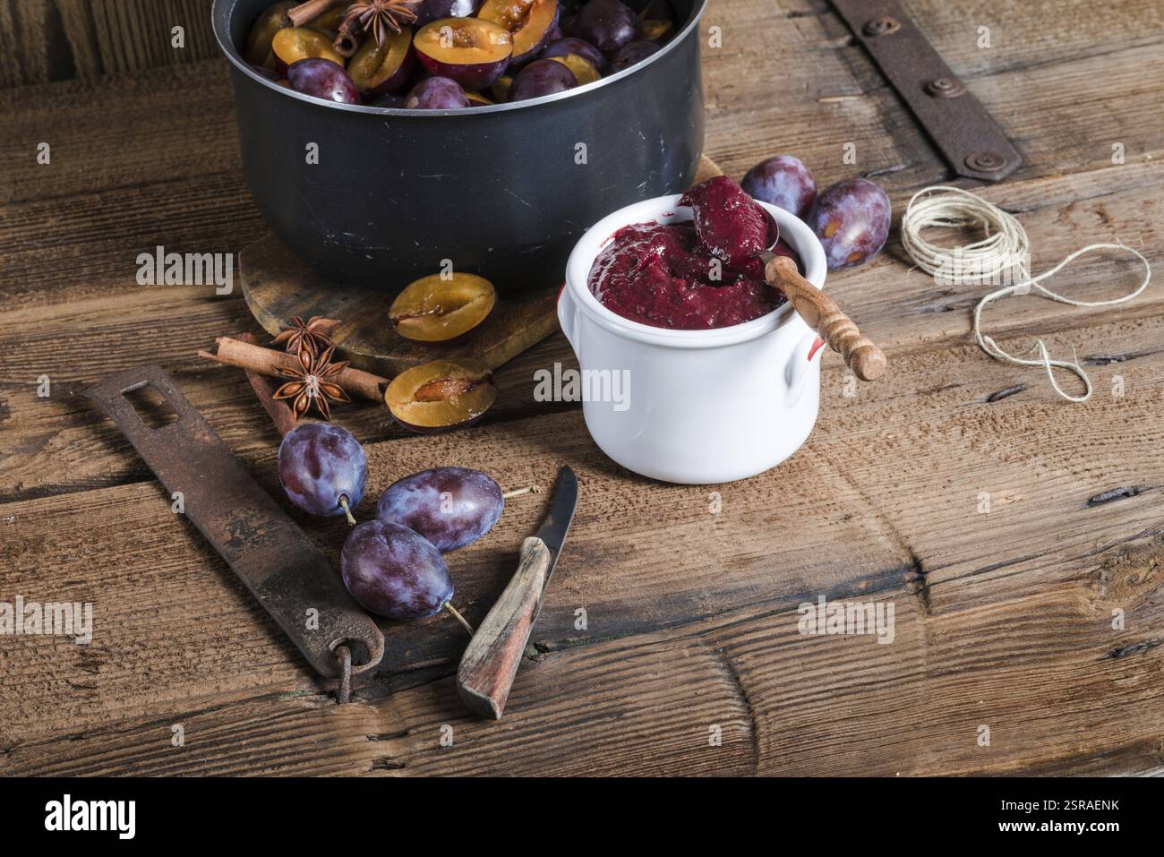 Purea di prugna Foto Stock