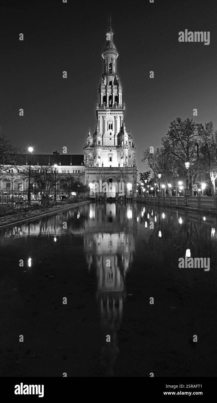 Immagini notturne in bianco e nero di Los Bancos De Las Provincias Espanolas Foto Stock Immagini notturne in bianco e nero di Los Bancos De Las Provincias Espanolas Foto Stock
