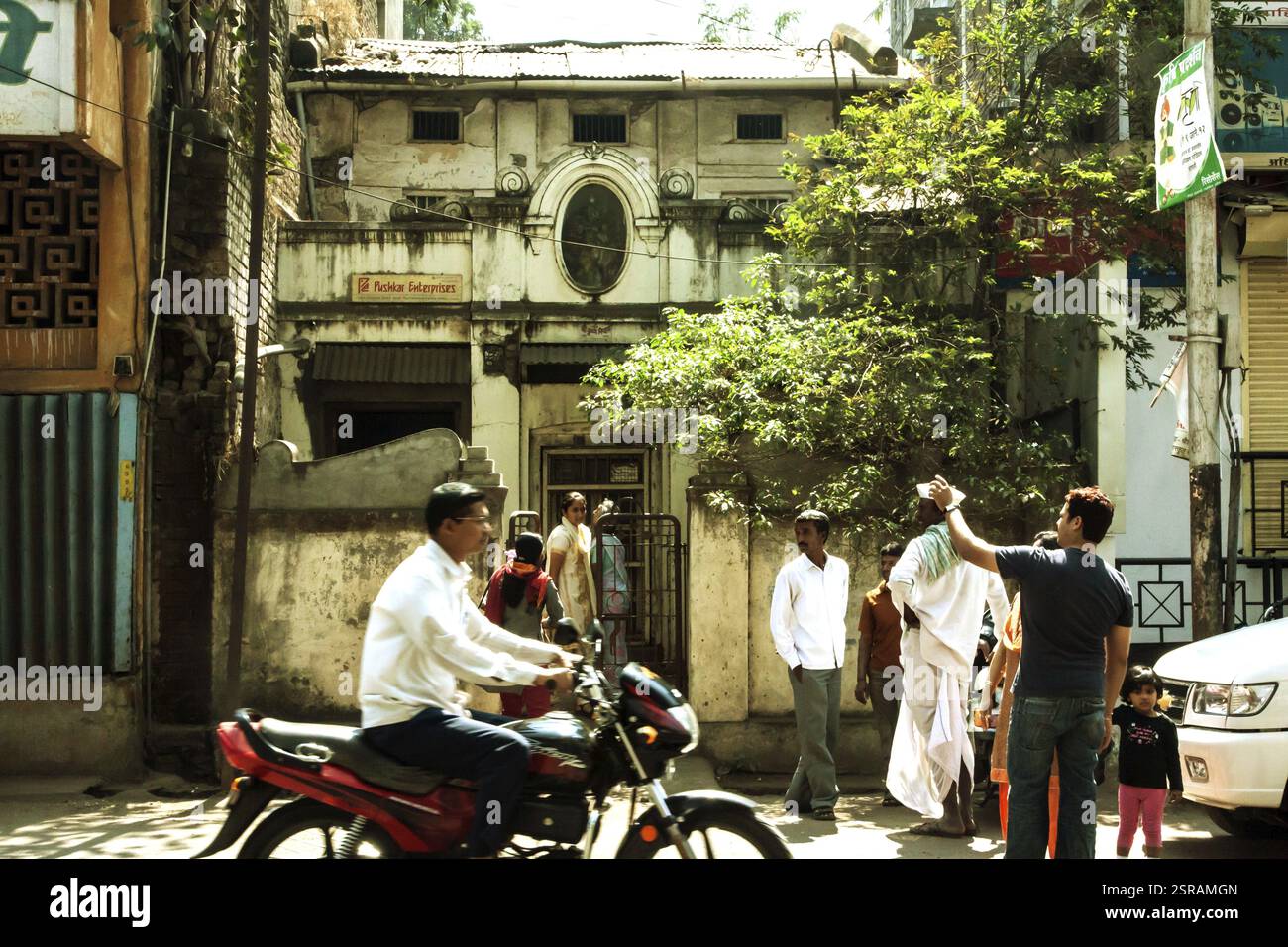 Shree Krishna Niwas, casa abbandonata, Sangli, Maharashtra, India, Asia Foto Stock
