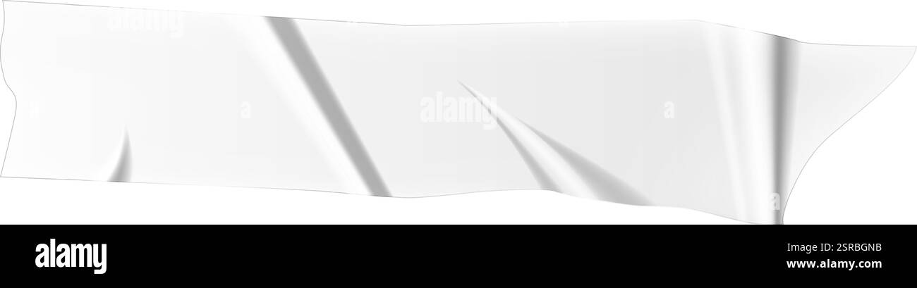 L'oscillazione di un modello di bandiera orizzontale vuoto che si gonfia nel vento offre una tela ideale per la personalizzazione, consentendo l'aggiunta di testo, logo o elementi di design per vari scopi Illustrazione Vettoriale