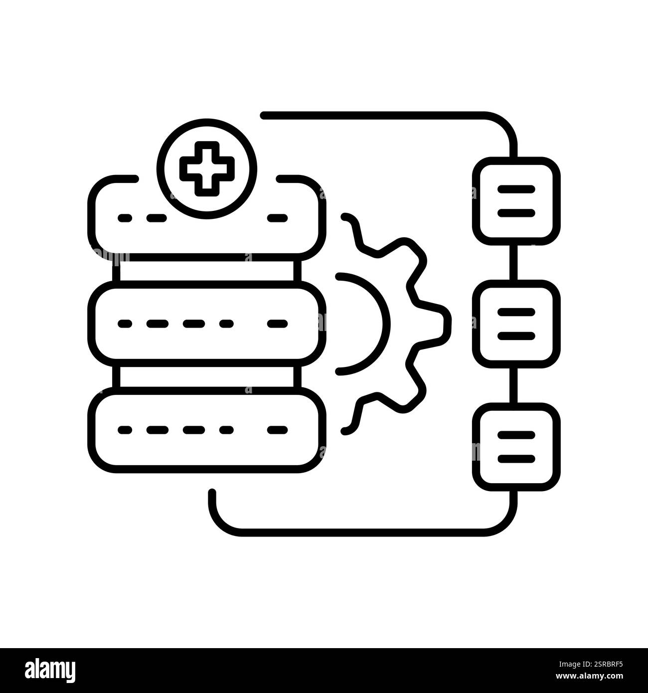 Icona della linea di integrazione dei dati. Elemento isolato vettoriale. Traccia modificabile. Illustrazione Vettoriale Icona della linea di integrazione dei dati. Elemento isolato vettoriale. Traccia modificabile. Illustrazione Vettoriale