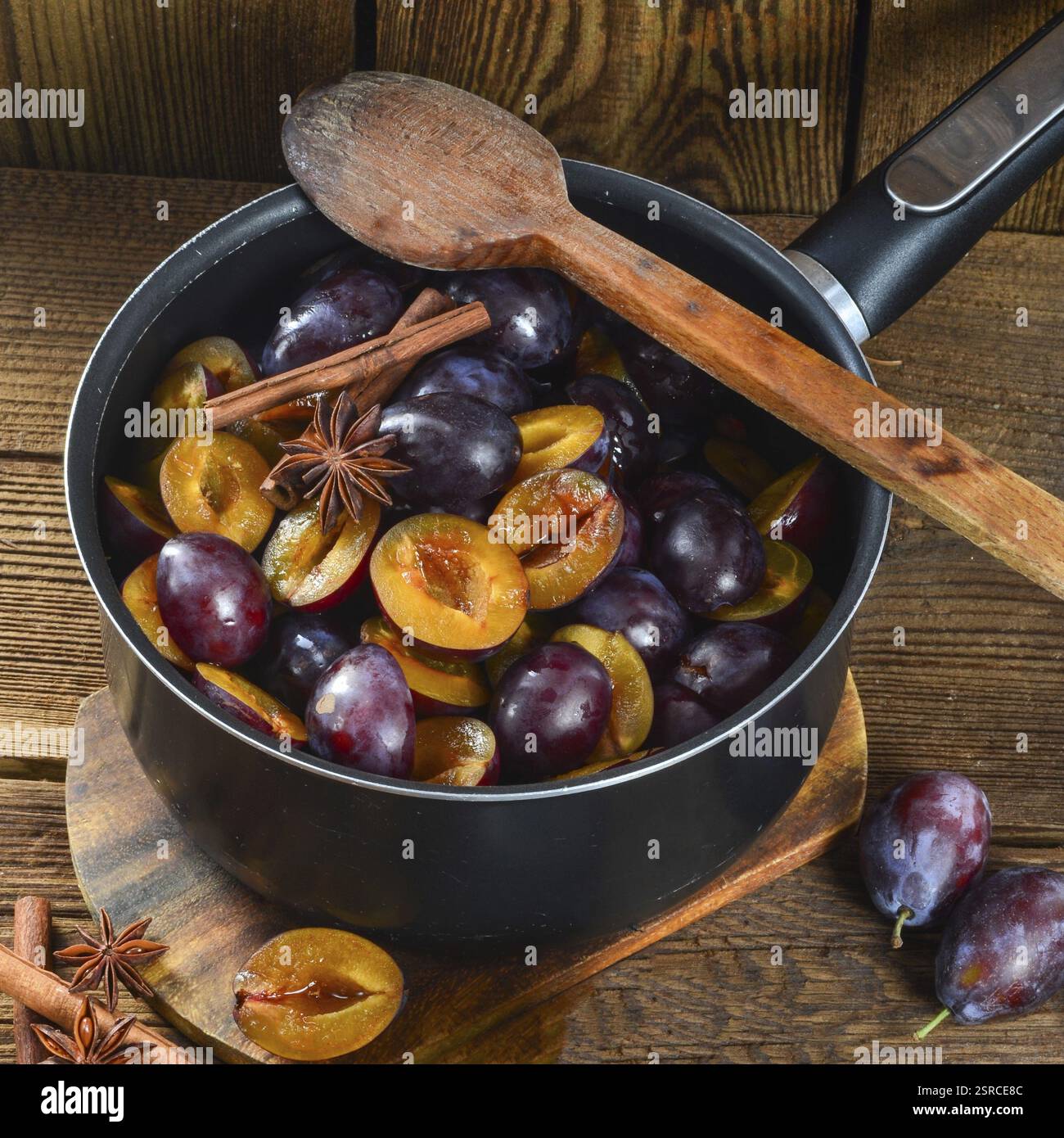 Purea di prugna Foto Stock