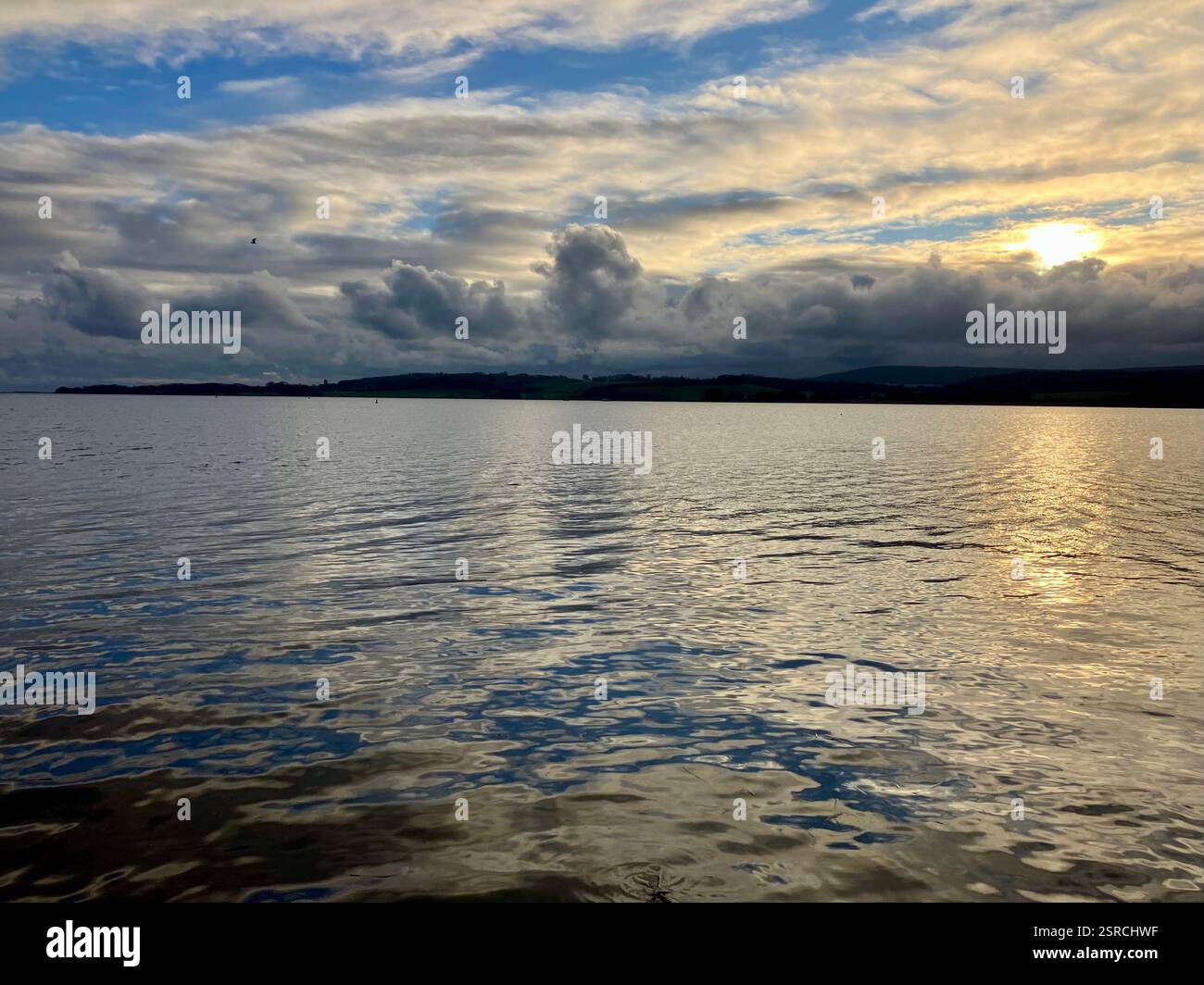 Tramonto sul fiume exe, Devon Foto Stock