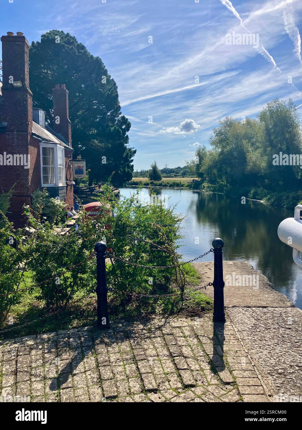 Exeter Ship Canal alle doppie chiuse Foto Stock
